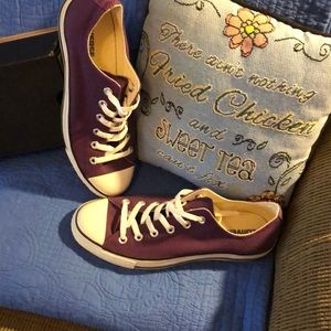 Purple Converse sneakers, worn 2 or 3 times